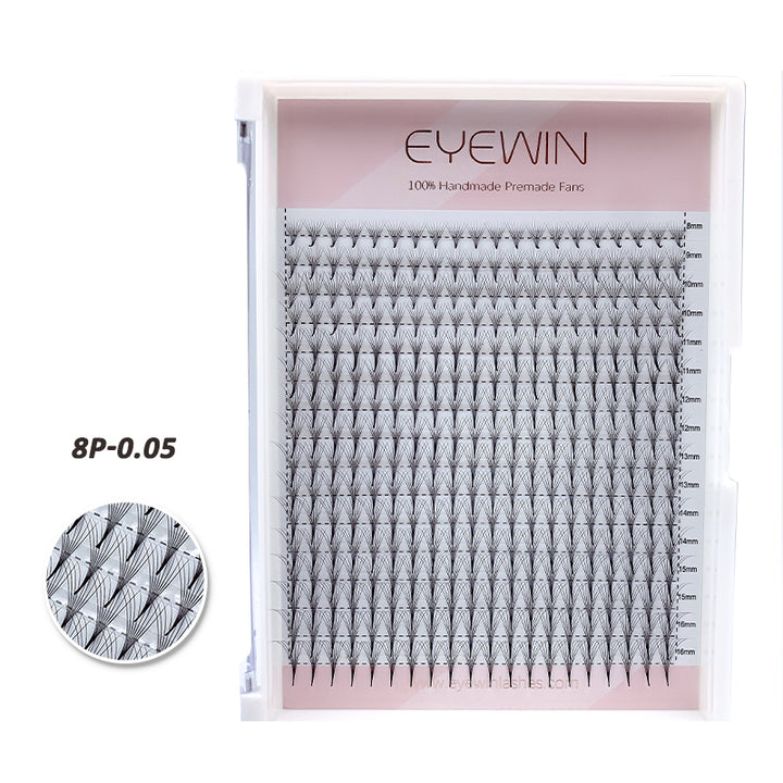 EYEWIN PREMADE VOLUME FANS 0.05MM LONG STEM