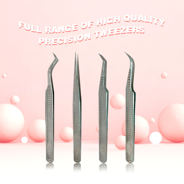 Silver Eyelash Tweezer Case 4 Slots